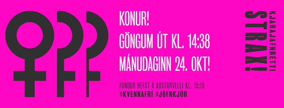 Kvennafrí Kvannafrídagurinn 24. október kl. 14:38
