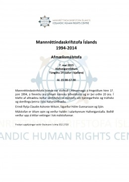 Afmlismlstofa Mannrttindaskrifstofu slands